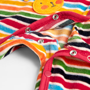 Pelele terciopelo listado de bebé -BCI