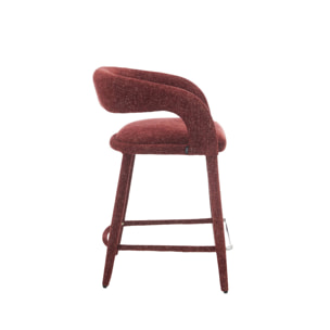 Tabouret de bar contemporain tissu (lot de 2) ALESSIA