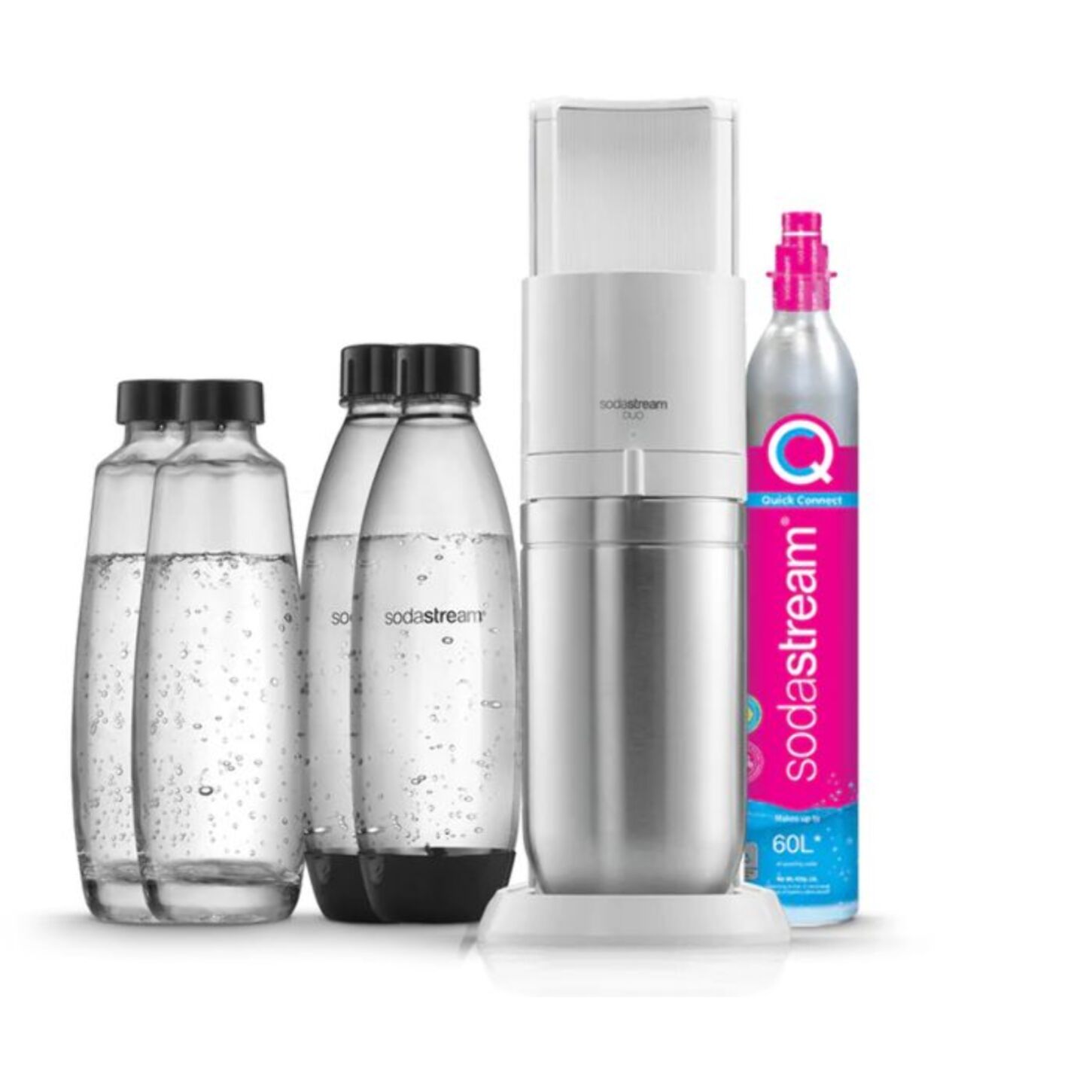 Machine à soda SODASTREAM DUO Blanche Pack 4 bouteilles