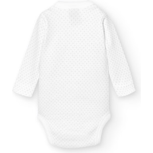 Body cruzado bebé manga larga topos