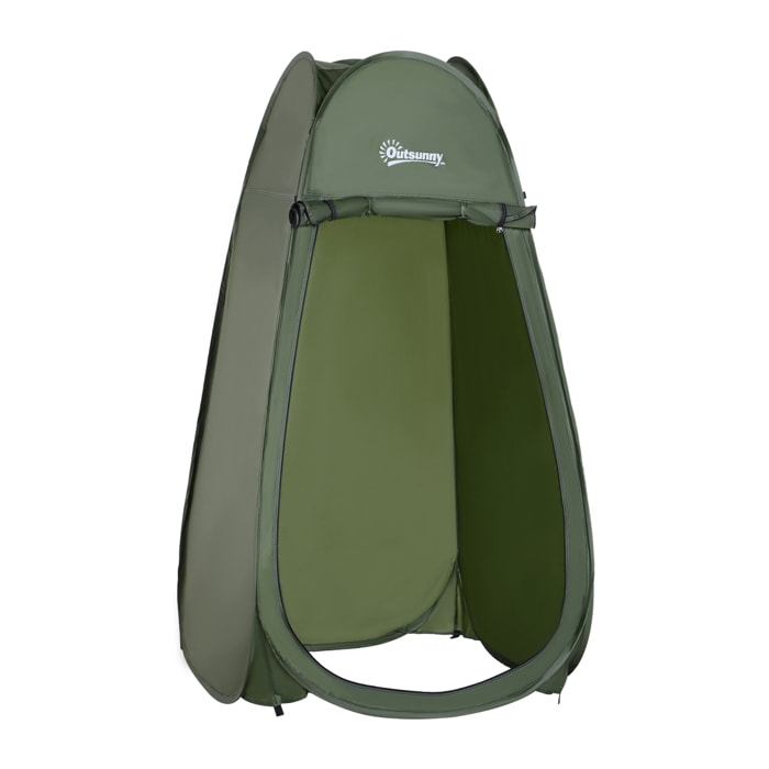 Tente de douche pliable pop-up automatique instantanée cabinet de changement camping polyester vert