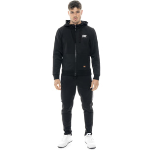 Tuta da uomo in tessuto tecnico con cappuccio e zip, Leone 1947 Tech