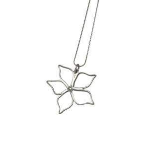 Collar largo latón 80cm Irregular Blom plata 10µ