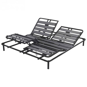 Lit Électrique Ergoflex avec Matelas Bambou| Sommier à lattes en bois de pin