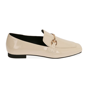 Mocasines crema en naplack