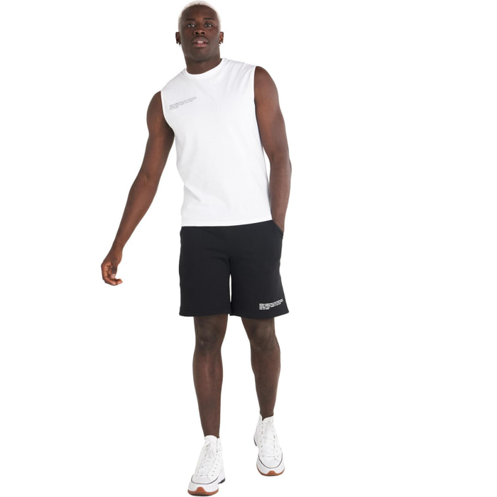 T-shirt smanicata in cotone organico da uomo Minimal