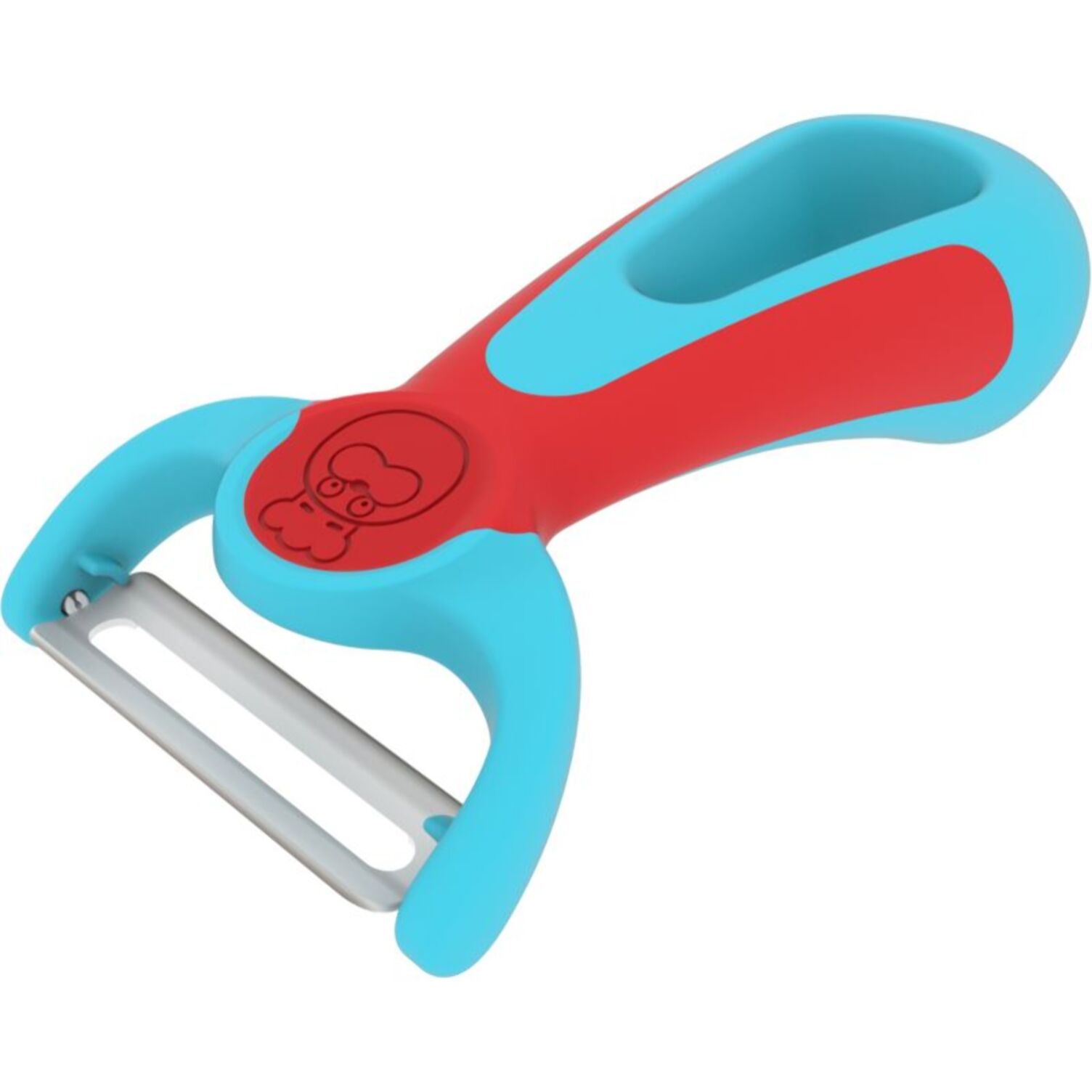 Couteau éplucheur CHEFCLUB Kids bleu et rouge