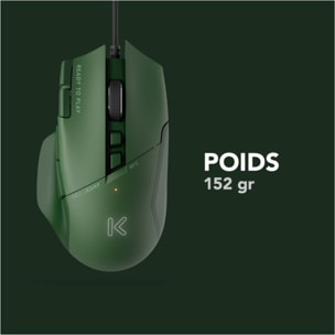 Souris Gamer Filaire SKILLKORP M15 VERTE V2 Progress