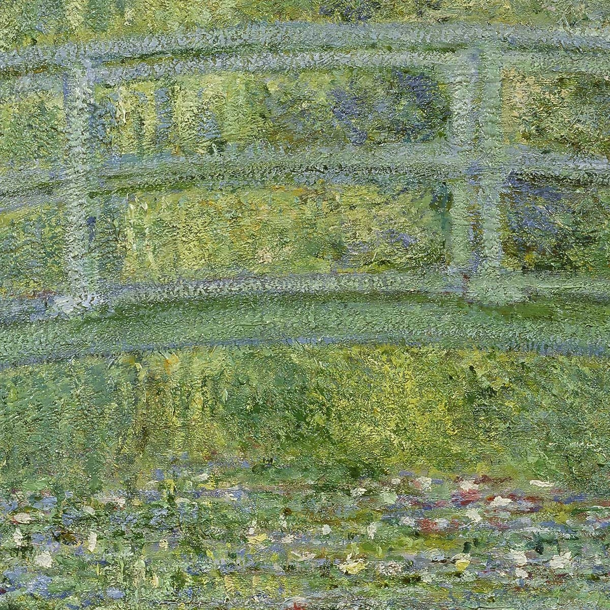 Poster Le pont japonais - Claude Monet Affiche + cadre en bois - Chêne