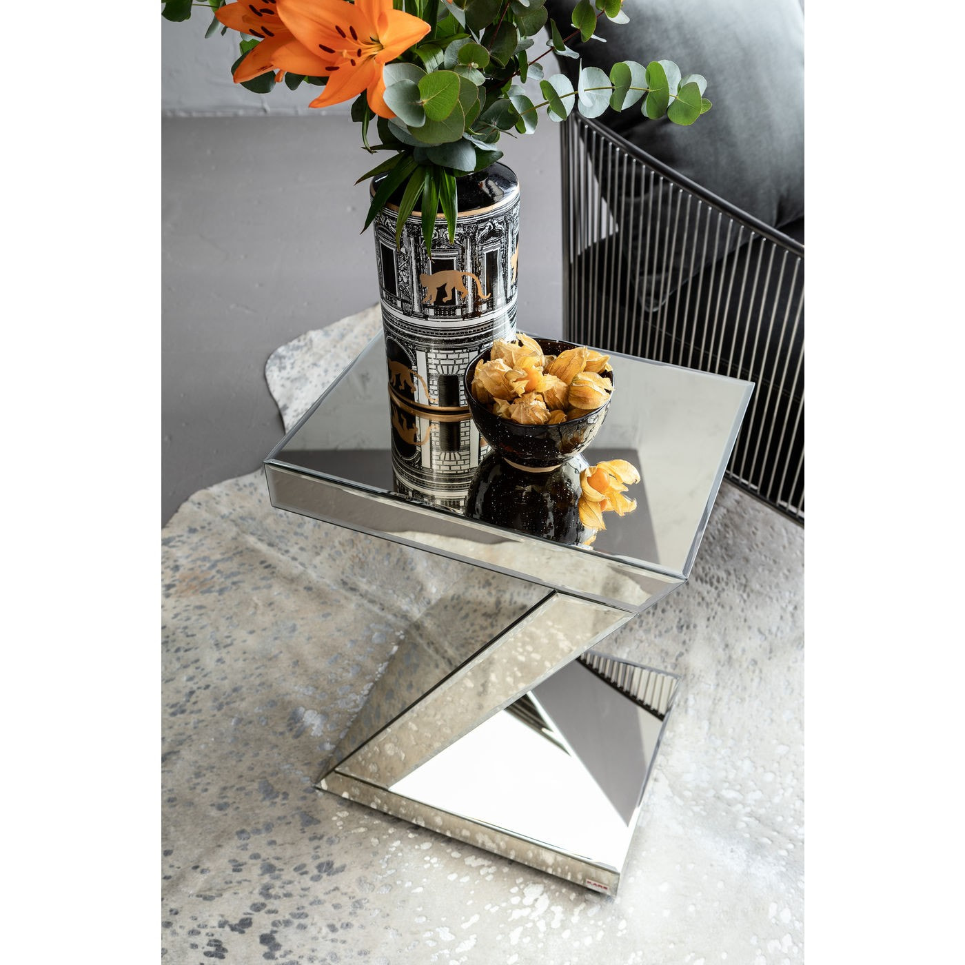 Table d'appoint Luxury Z argent Kare Design