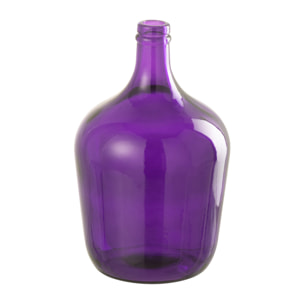 J-Line Vase Bouteille Verre Mauve