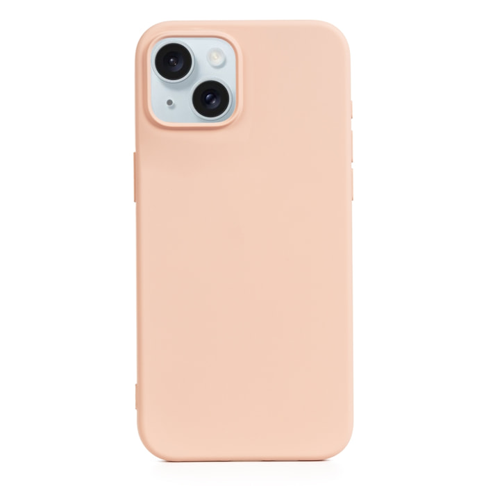 DAM Custodia in silicone  Essential per iPhone 15. Interno morbido e vellutato. 7,44x1,06x15,04 cm. Colore: rosa chiaro