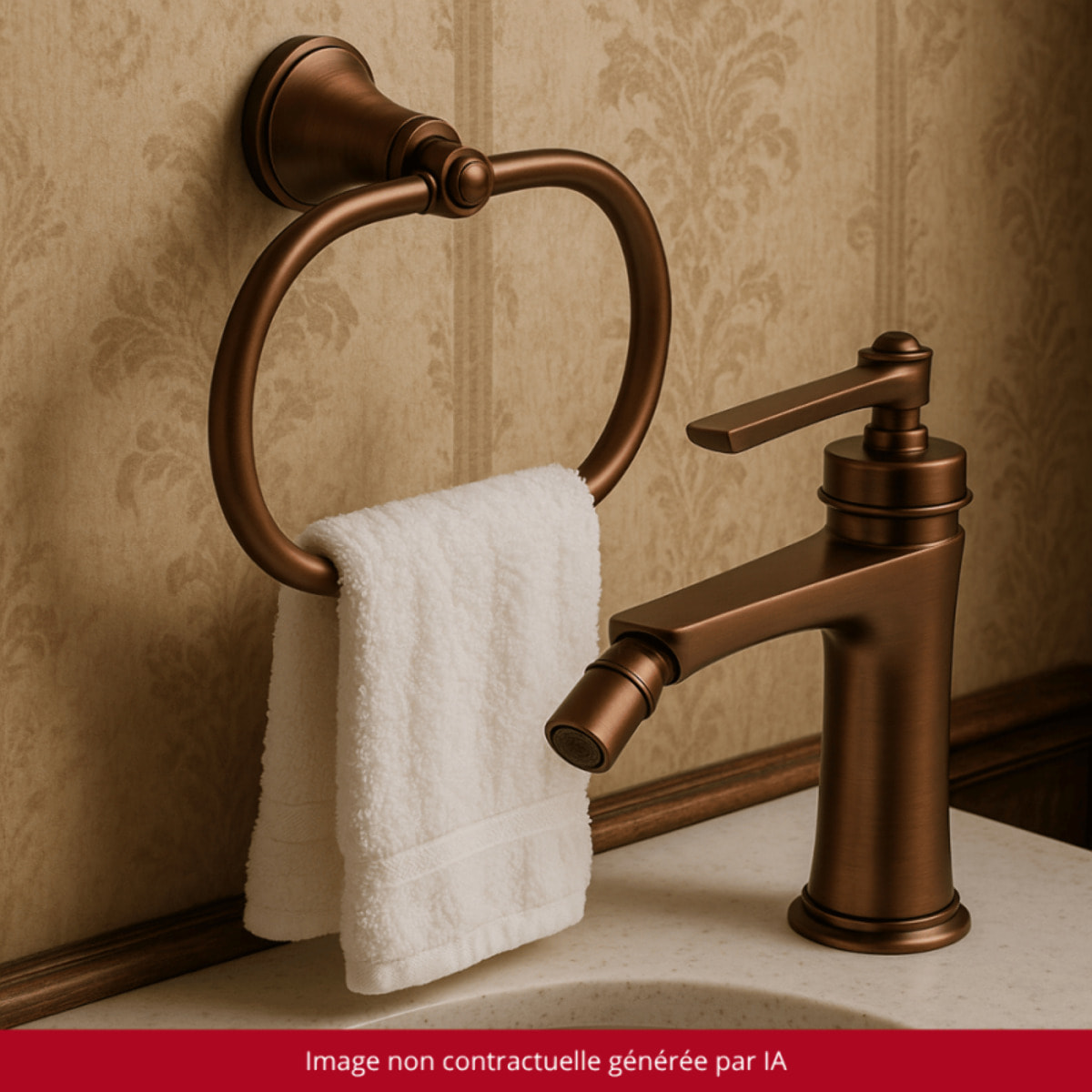 Porte serviette anneau PAINI Lady's auburn