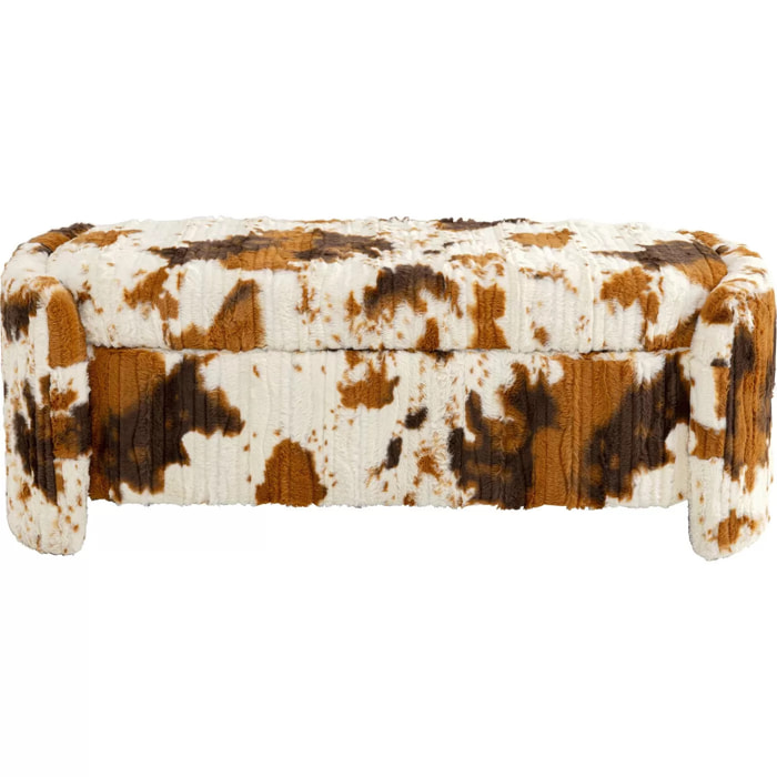 Banc-coffre 115cm vache Kare Design