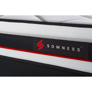 Pack prêt à dormir matelas FORM + sommier kit noir + 2 oreillers mémoire de forme + Couette Percale