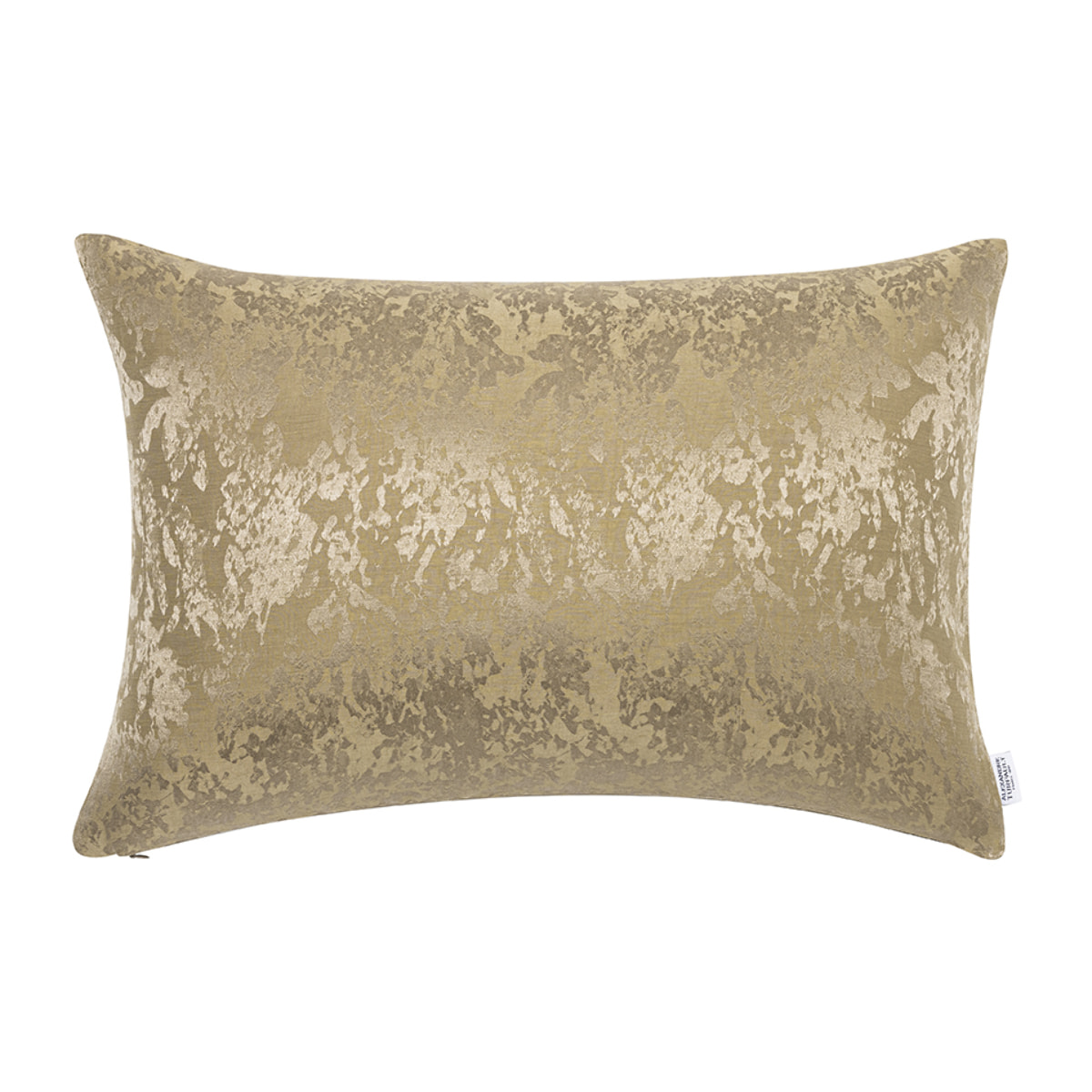 Housse de coussin imprimée en lin et soie, LIN & SOIE, Jaune Desert