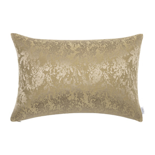 Housse de coussin imprimée en lin et soie, LIN & SOIE, Jaune Desert