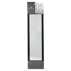 Espejo de pie clásico, 35 x 155 cm, negro