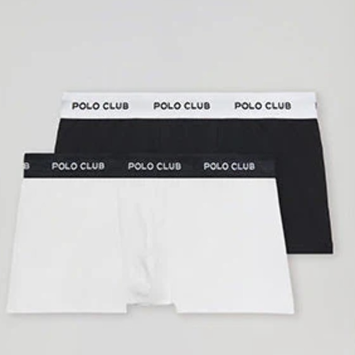 Pack de dos boxers blanco y negro con logotipo Polo Club