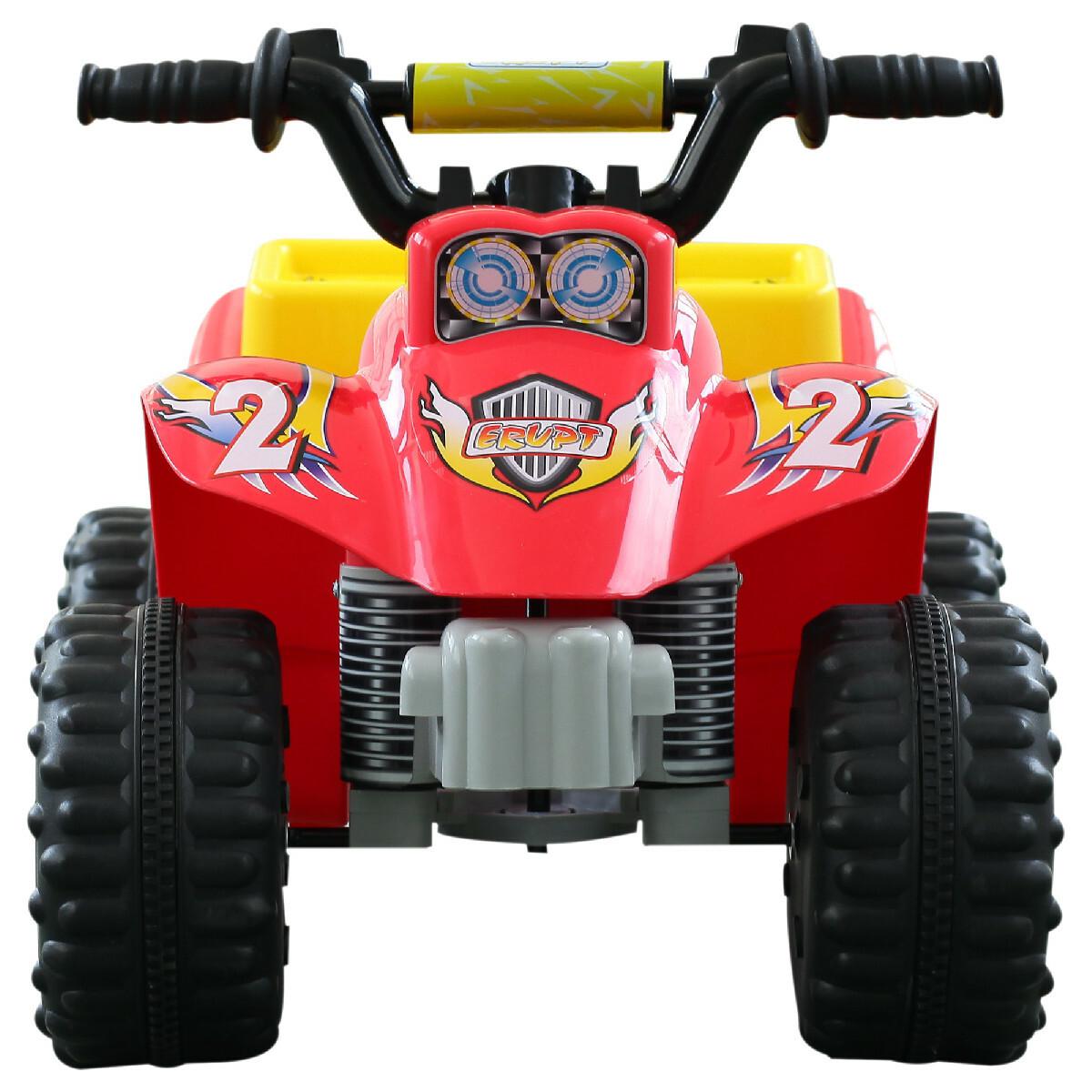 Voiture 4x4 quad électrique multifonctions 65L x 43l x 43H cm enfants +3 ans rouge et jaune