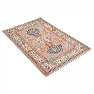 Tapis salon géométrique, noué main en laine, INEJ