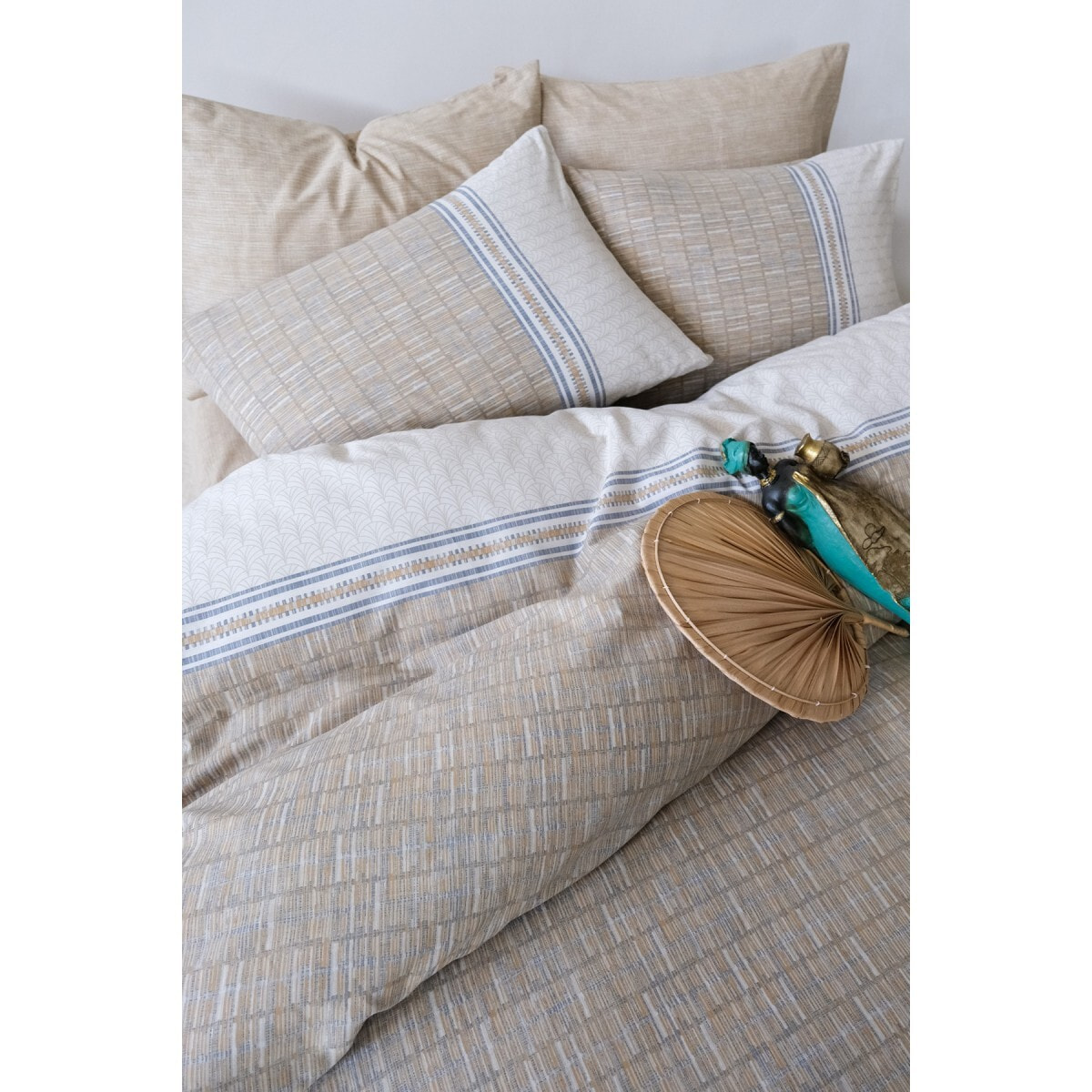 Parure de lit 100% coton imprimé "Milet"