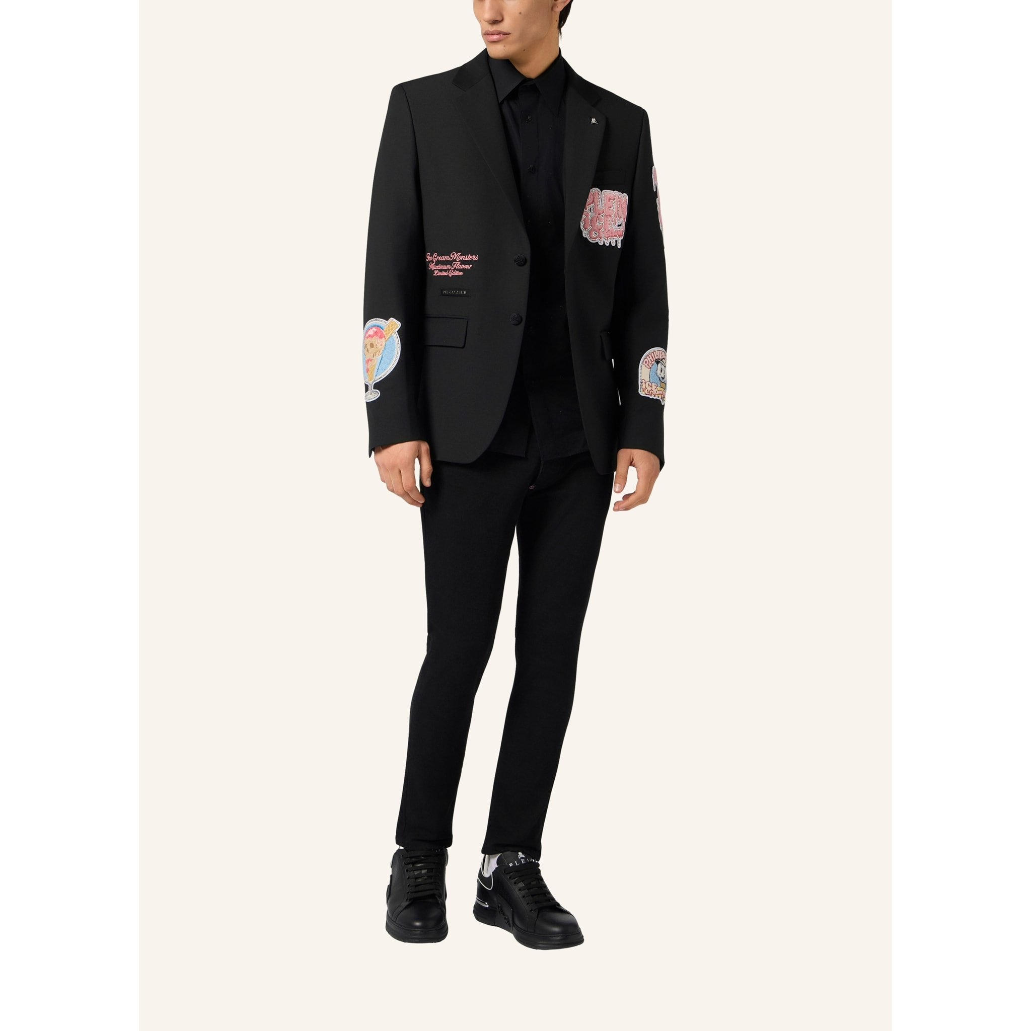 PHILIPP PLEIN Gigolo Fit Blazer Ice Cream Patches