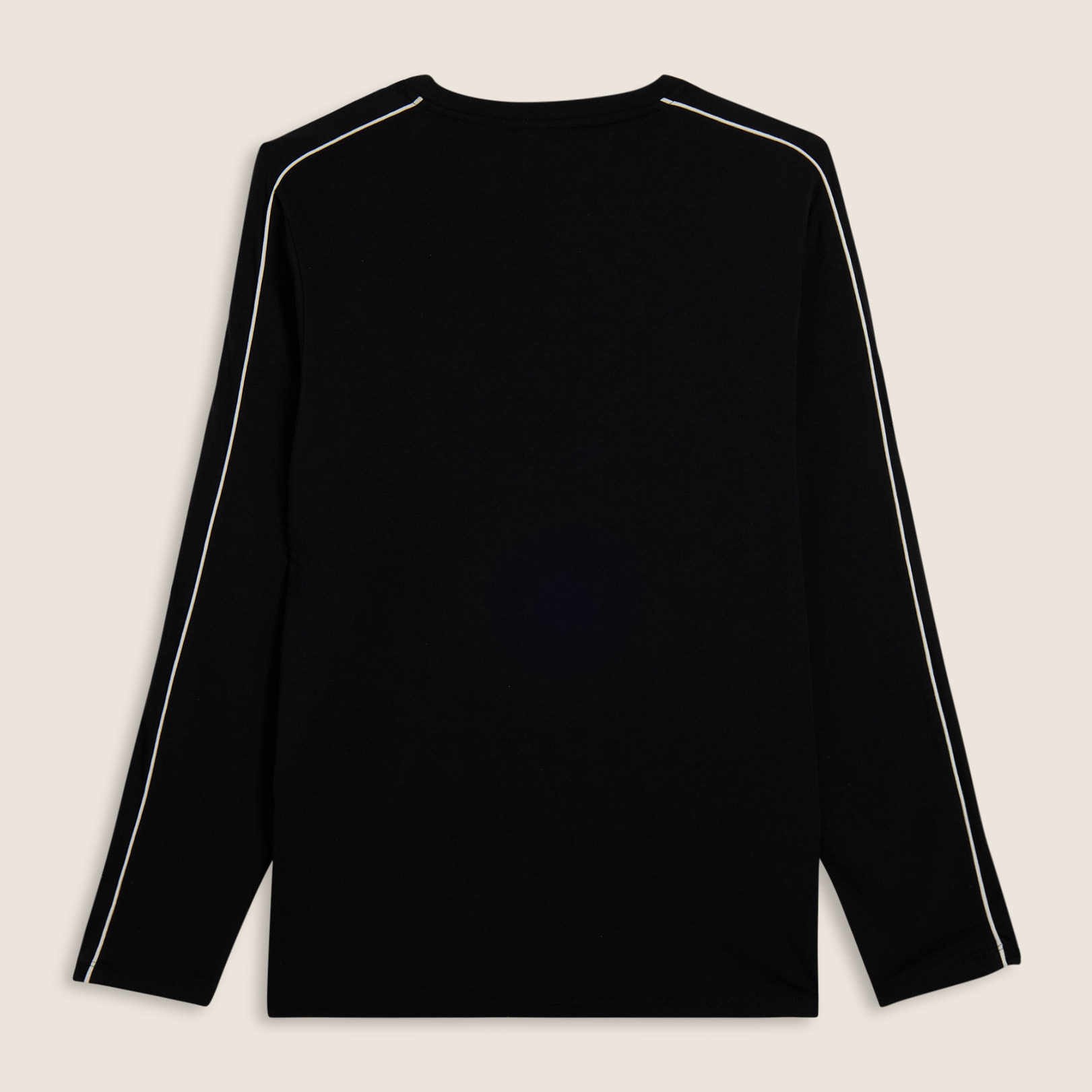 T-shirt manica lunga in jersey con cuciture a contrasto