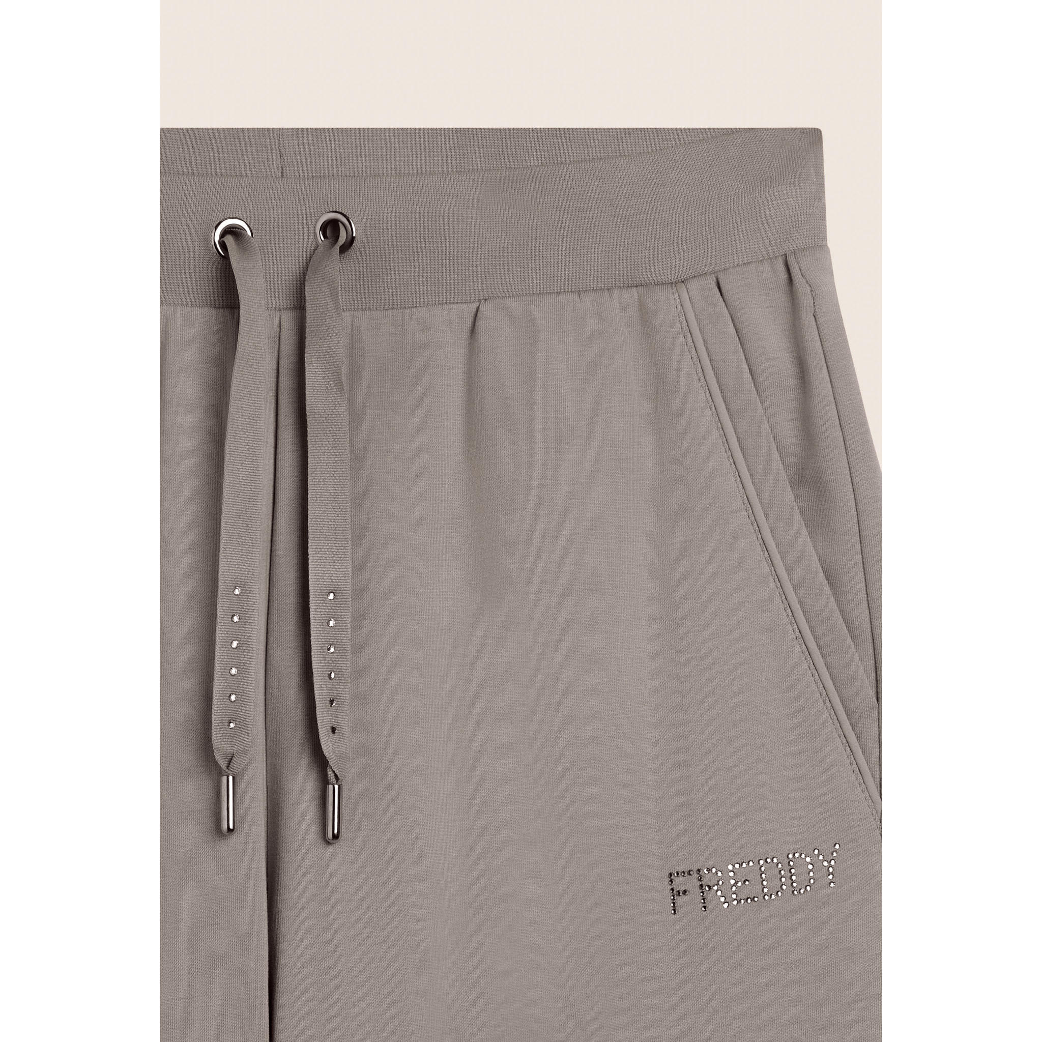 Pantaloni Sportivi con gamba Dritta e strass FREDDY