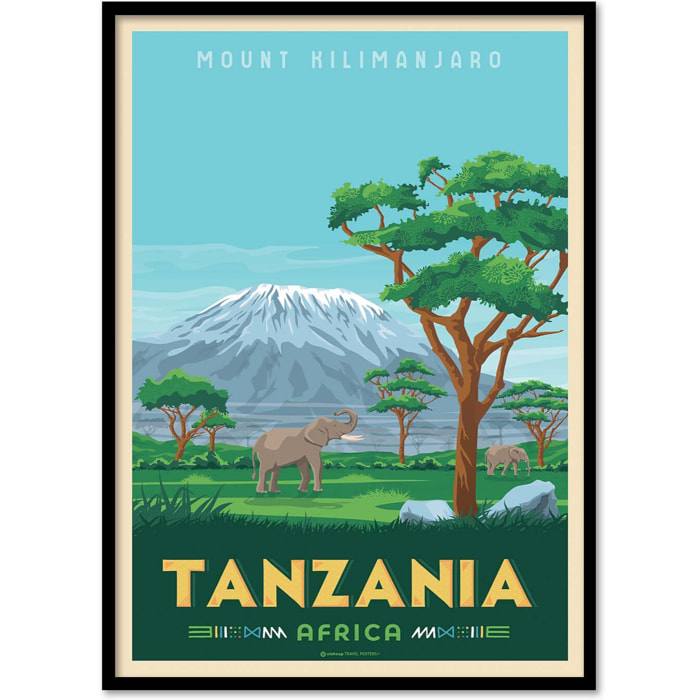 Affiche - Tanzania - Olahoop Travel Posters