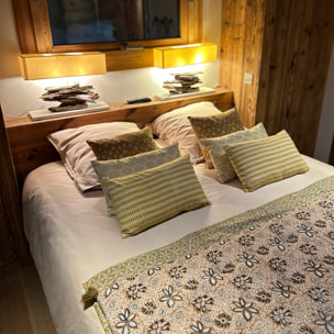 Coussin en coton jaune 40cm NILAM