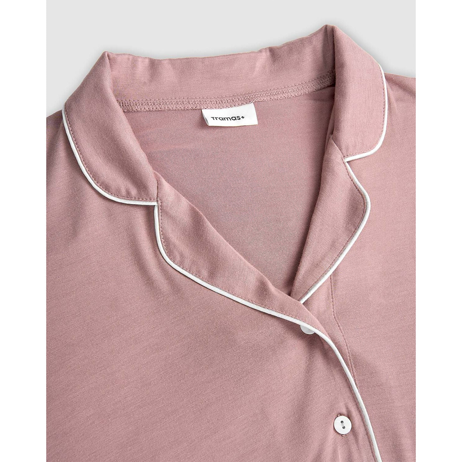 Pigiama lungo camicia in viscosa donna rosa viola