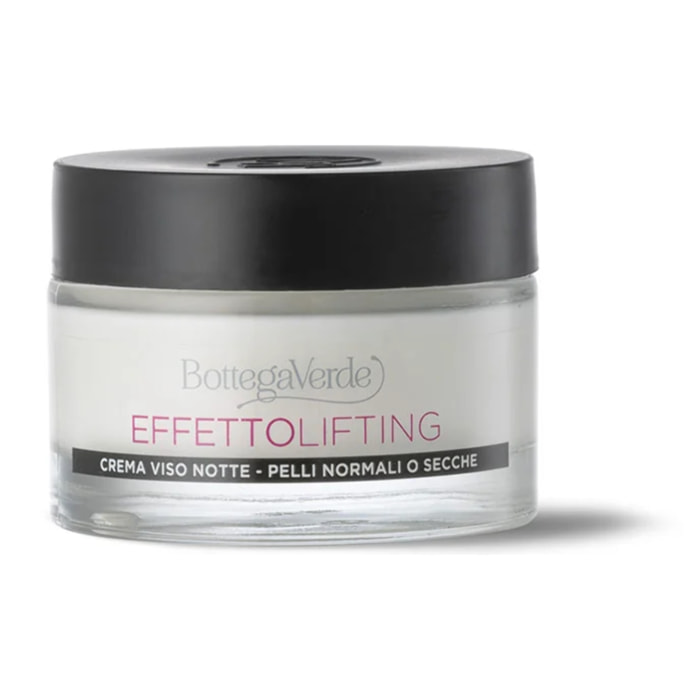 Effetto lifting - Crema viso notte antietà, effetto lifting immediato - con acido Ialuronico ed estratto di Fior di Loto  - pelli normali o secche