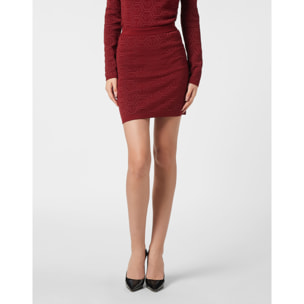 PHILIPP PLEIN Minifalda de punto MONOGRAM