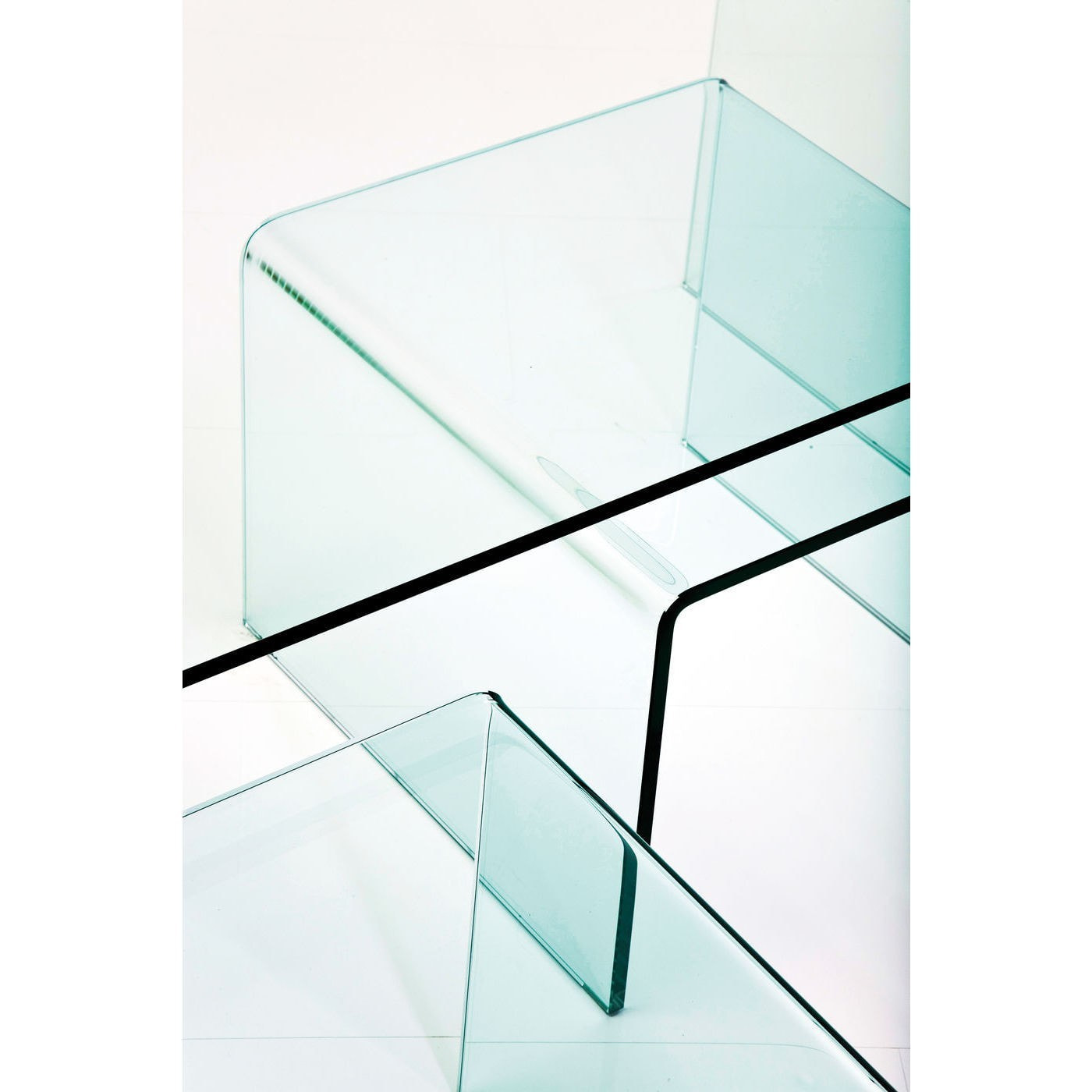 Tables basses Visible Clear set de 3 Kare Design