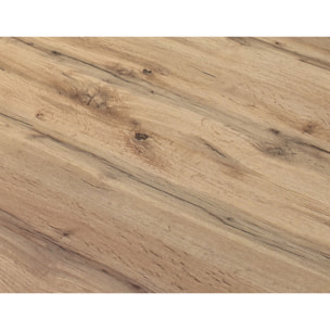 Tavolo POSITANO in legno effetto rovere e gambe antracite, allungabile a libro 90x90 cm - 180x90 cm