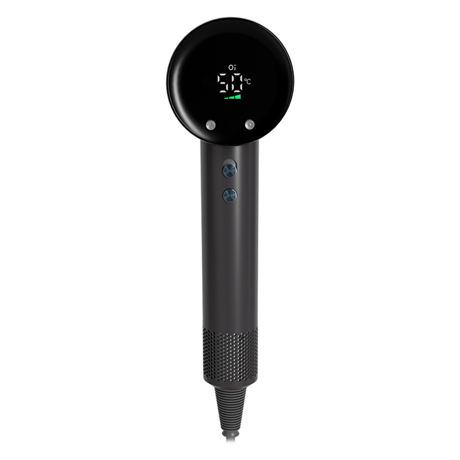 Secador de pelo con 1400W de potencia, modo frío y 3 niveles de aire caliente, todas ellas con 3 velocidades.