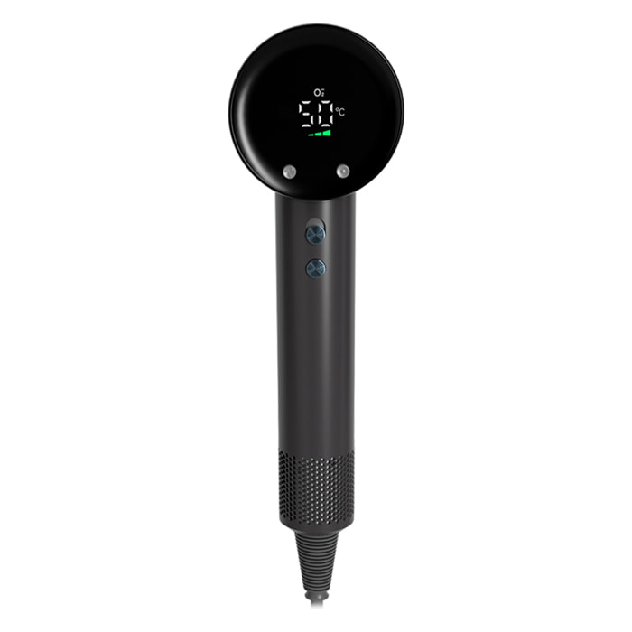 Secador de pelo con 1400W de potencia, modo frío y 3 niveles de aire caliente, todas ellas con 3 velocidades.