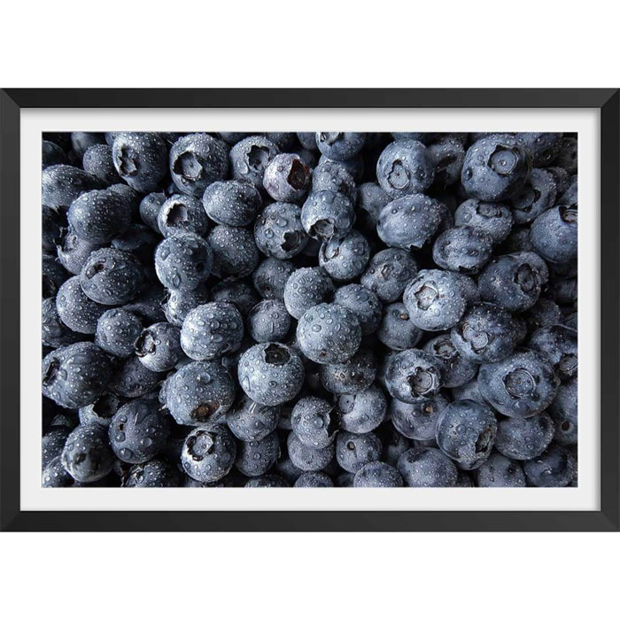 Affiche cuisine cure de cassis Affiche sous cadre noir