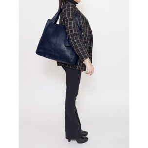 Borsa a spalla da donna - Modello Aelia - Vera pelle - 40.0 x 36.0 x 12.0 cm