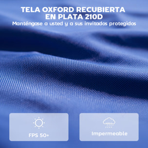 3 Paredes Laterales para Carpas de 3x3 m, Paredes Laterales de Repuesto para Cenador de Tela Oxford 210D con Cremallera, para Fiestas, 300x200 cm, Azul Oscuro