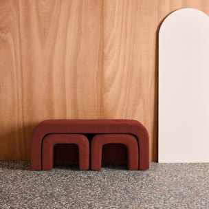 Banc et tabourets gigognes bouclette  INO