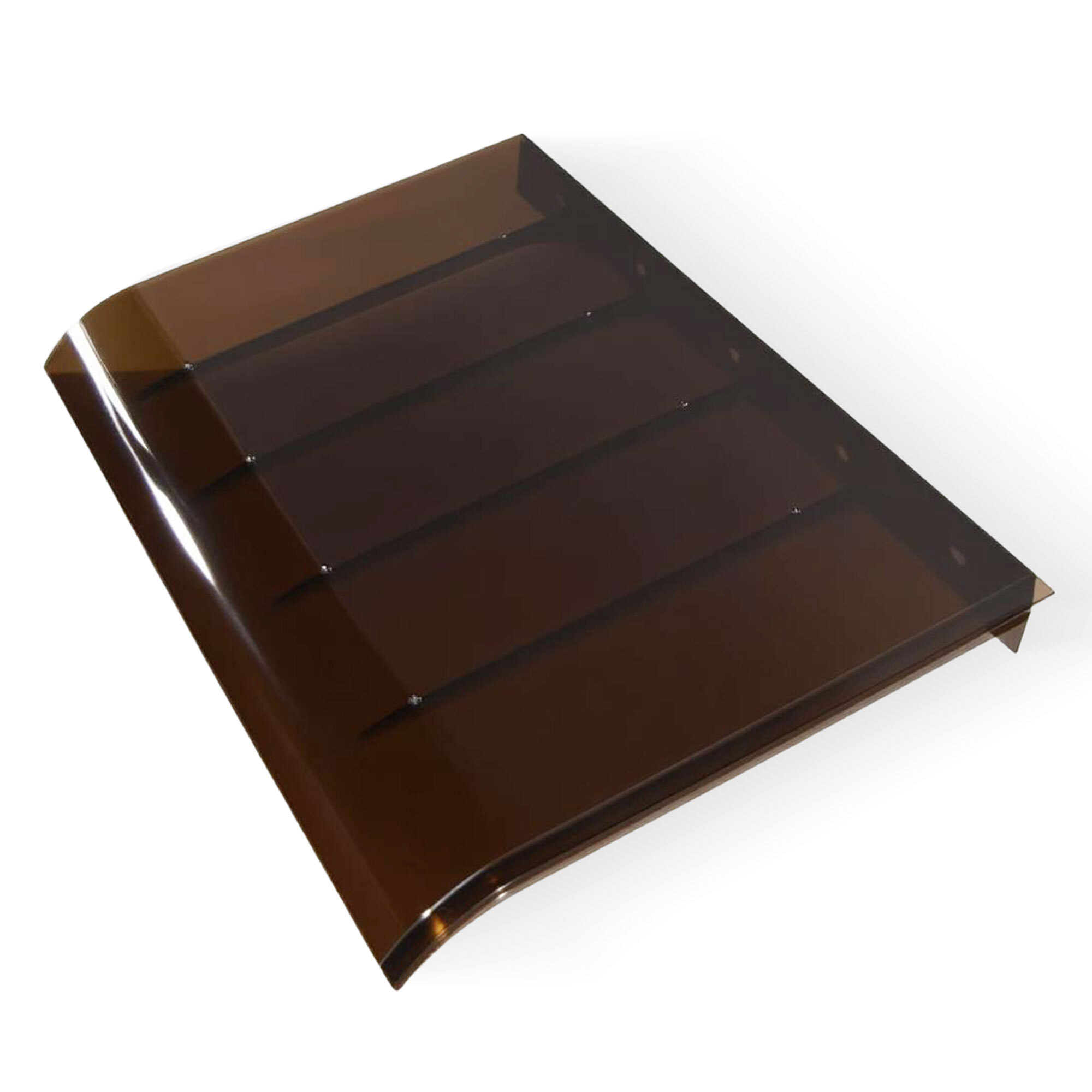 Ame - Set 3 Pensiline Tettoia da Esterno 153x35,5 cm in Policarbonato Fumè