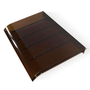 Ame - Set 3 Pensiline Tettoia da Esterno 153x35,5 cm in Policarbonato Fumè