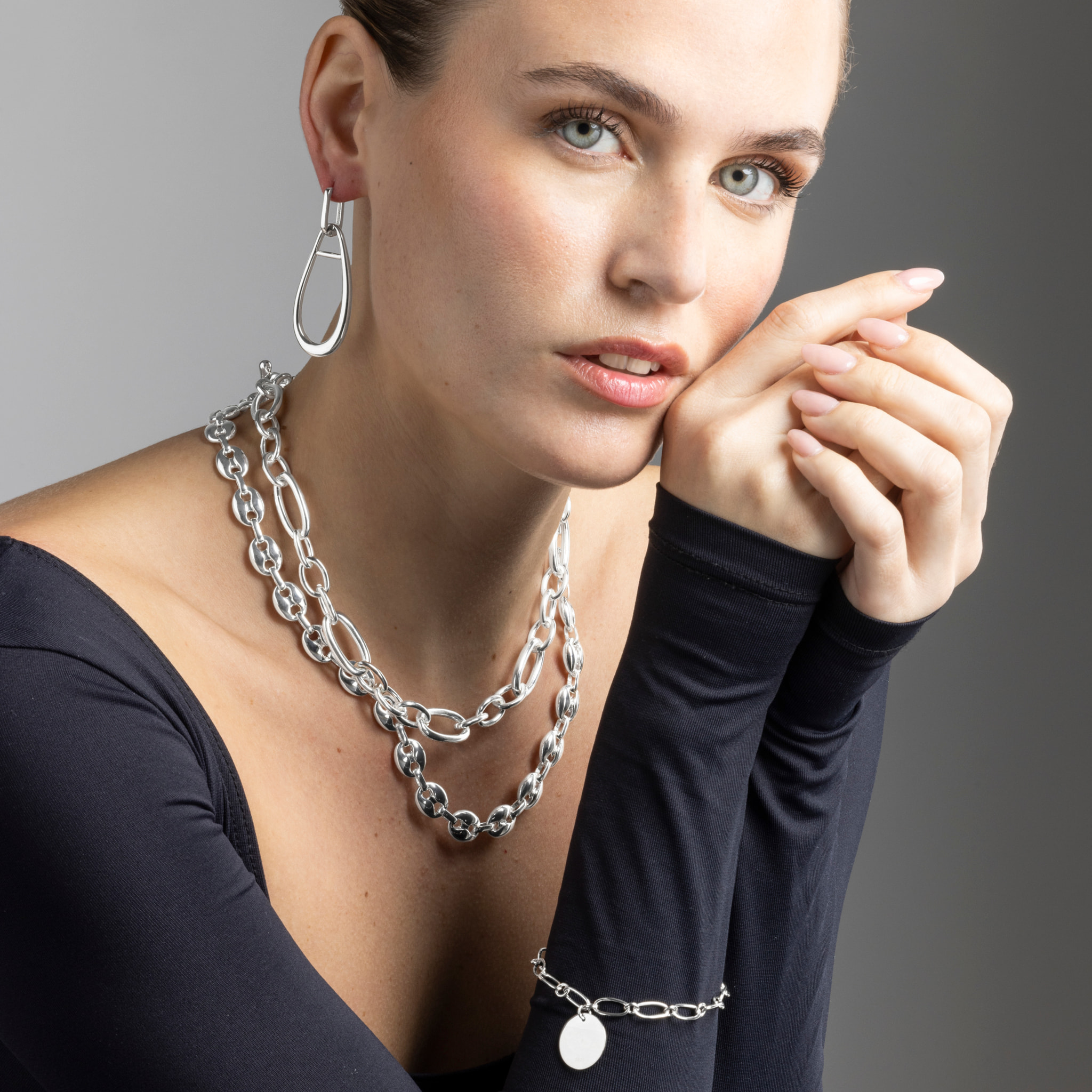 Collar Lux by Lux acabado en rodio