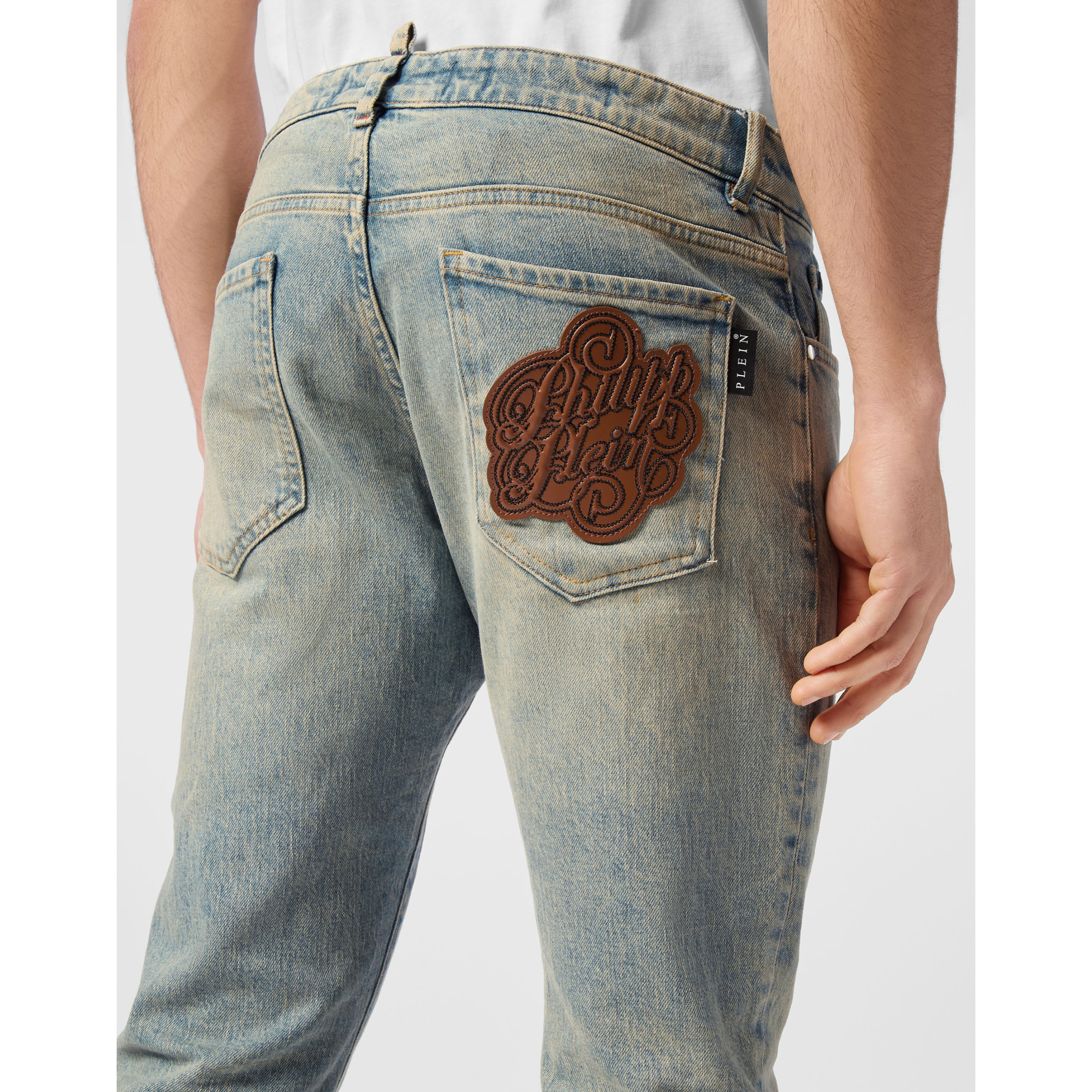 PHILIPP PLEIN Vaqueros de corte recto SIGNATURE