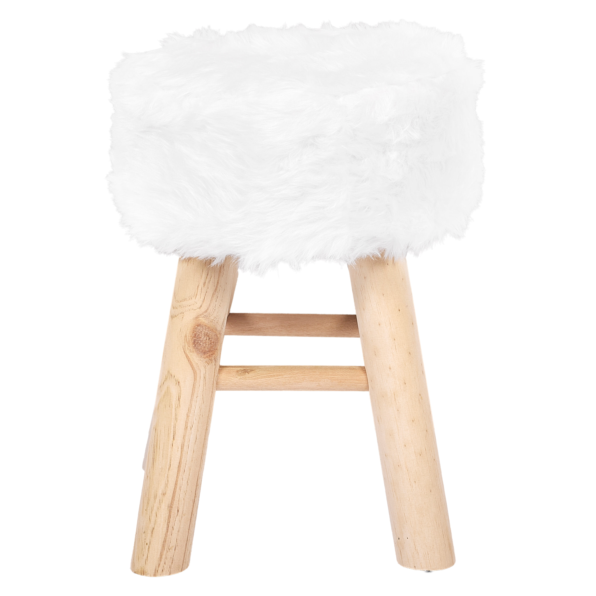 Tabouret Imitation Fourrure - Lot De 4