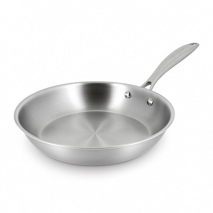 Poêle en acier inoxydable 20cm - fait en France - tous feux TRIPLY