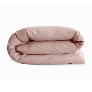 Housse de couette "Manoir" percale pur coton peigné longues fibres 80 fils/cm² Vent du sud  -  Rose
