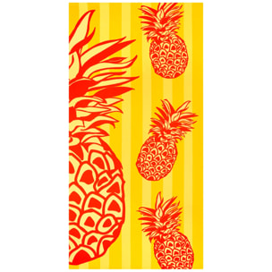 Serviette de plage microfibre enfant - Pop-Ananas - 75x150cm - 220g/m²